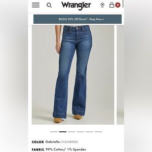 Wrangler Ladies Gabrielle Flare Jean